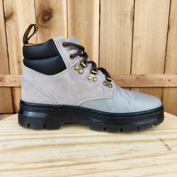 Dr. Martens Rakim Boots Womens 7 Mens 6 Gray Suede Utility Chukka - Picture 5 of 10